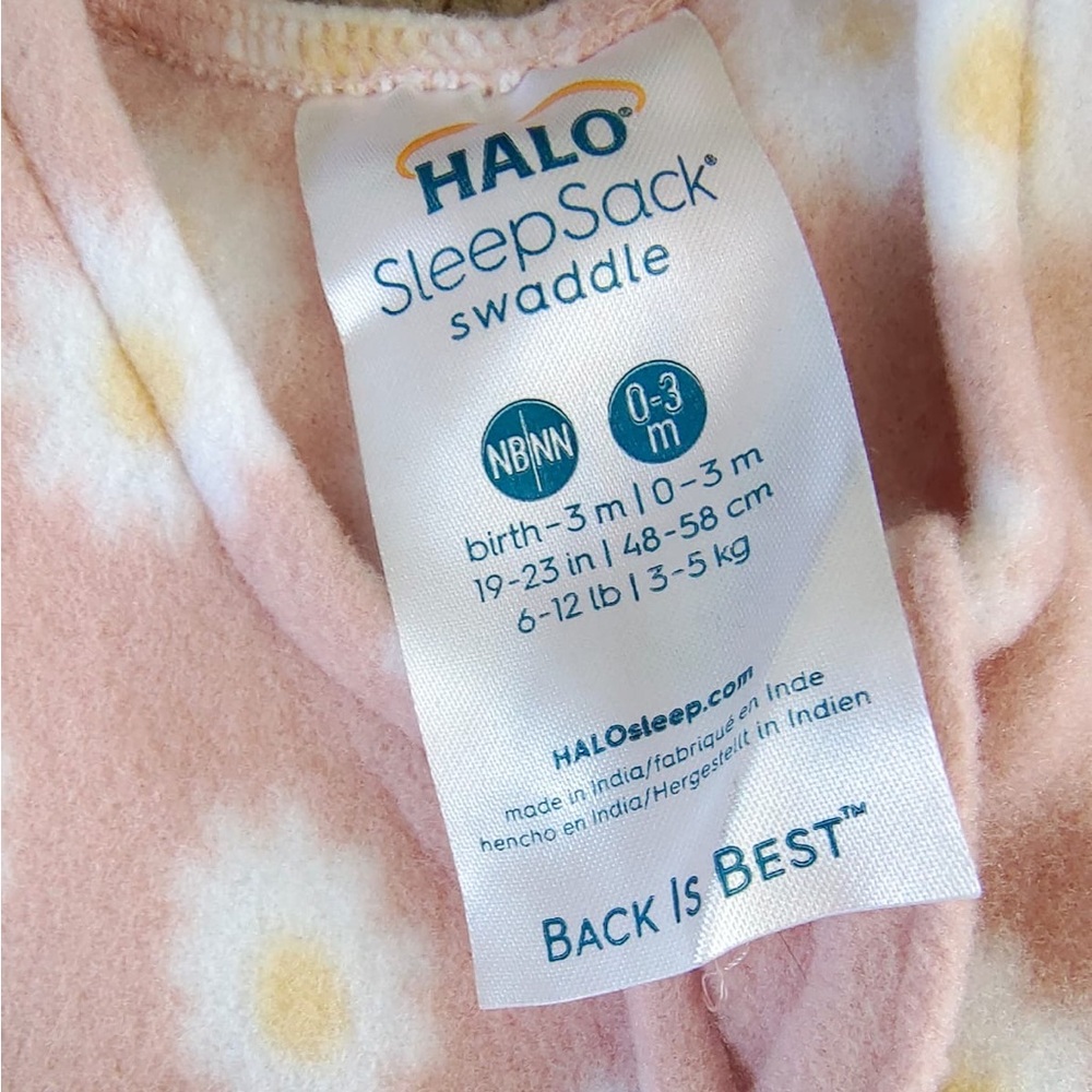 NWOT Halo Pink Daisy Kids Sleep Sack - Picture 5 of 5